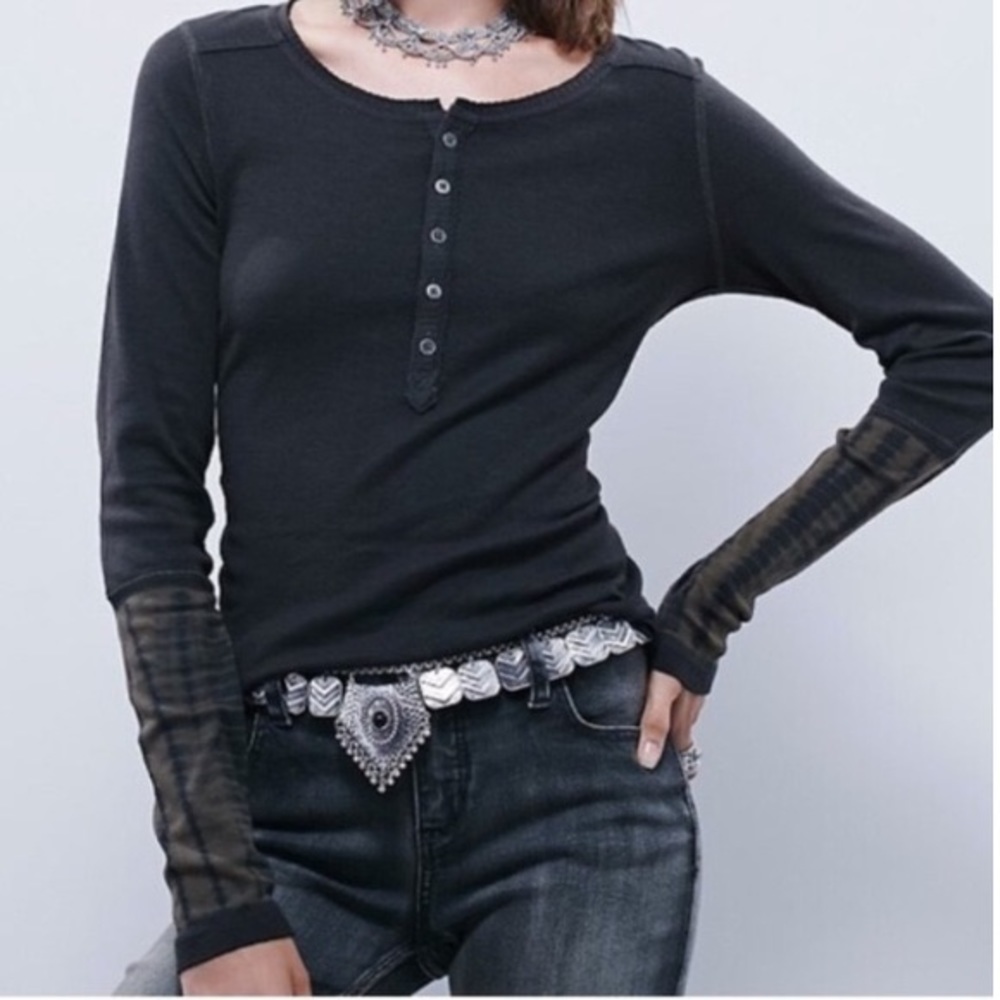 Free People Tie Dye Long Sleeve